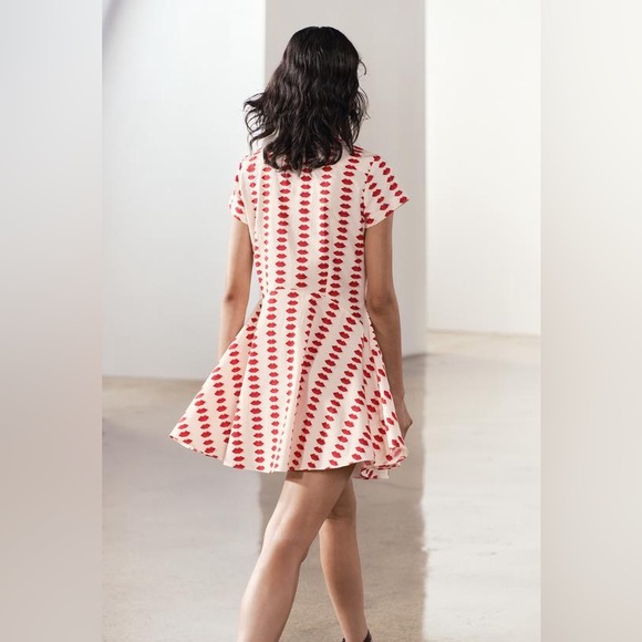 NWT ZARA ZW COLLECTION SKATER PRINTED DRESS - Picture 5 of 13